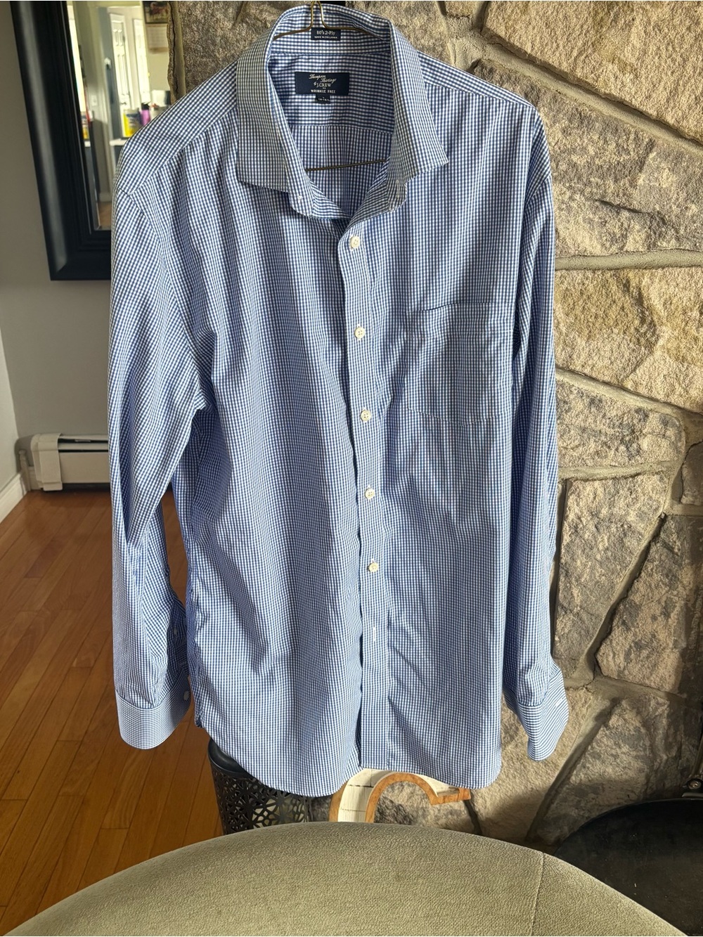 Thompson by J.Crew Blue Gingham Dress Shirt